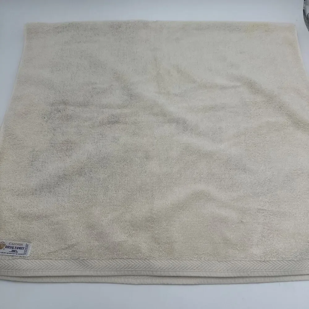 Vintage MCM Cannon Royal Family Bath Towel and 2 Washcloth Sunflowers